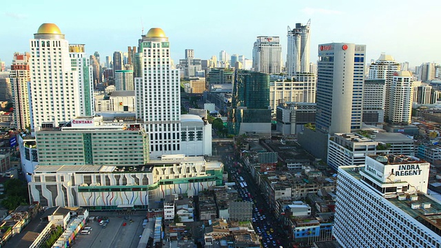 现代城市城市与高速公路交通，曼谷，泰国视频素材