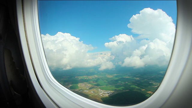 飞机的窗口视频素材