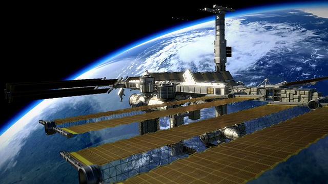 国际空间站——倾斜视频素材