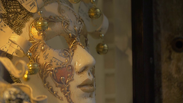 美丽的威尼斯狂欢节面具视频素材