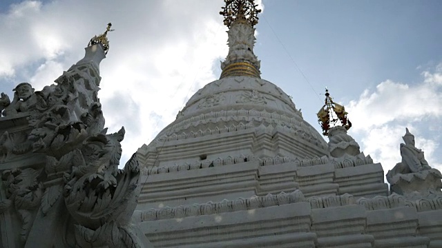 清迈兰那风格的寺庙宝塔视频素材