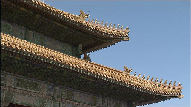 放大北京紫禁城太和殿视频素材