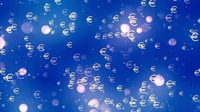 欧元秋天蓝色可循环背景视频素材