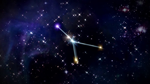 04巨蟹座星座空间旋转视频素材