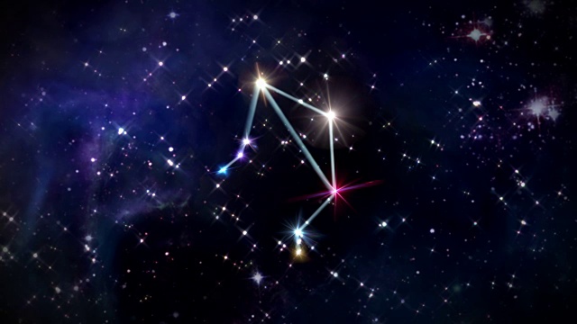 07天秤座星座空间旋转视频素材
