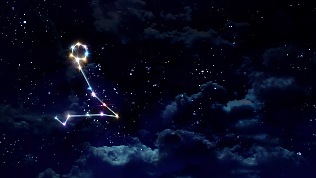 12双鱼座占星术之夜视频素材