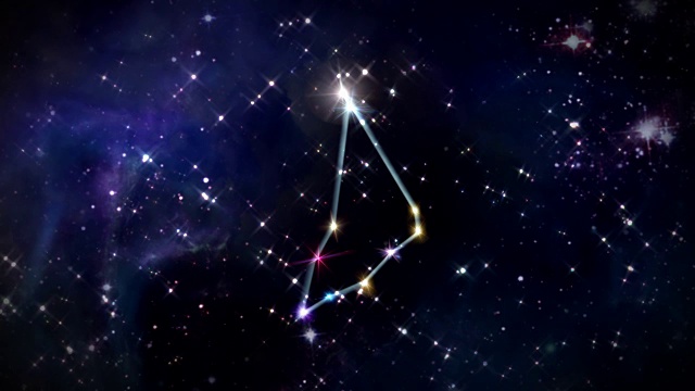 10 .摩羯座星座空间旋转视频素材