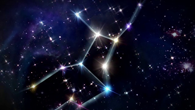 06处女座星座的空间轨迹视频素材