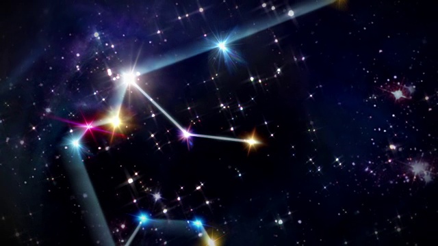 水瓶座星座的空间轨迹视频素材