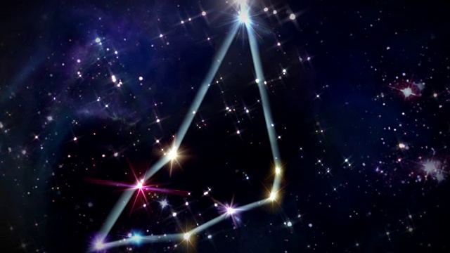 摩羯座星座的空间轨迹视频素材