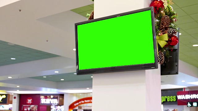 你在电视上做广告的绿色广告牌视频下载
