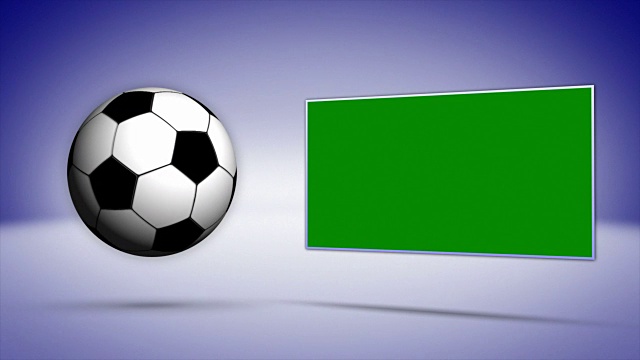 足球和监视器，背景循环视频素材