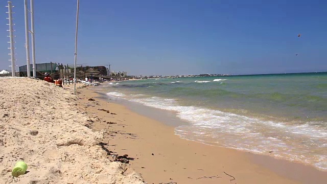海滩在突尼斯视频素材