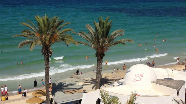 突尼斯苏塞的海滩视频下载