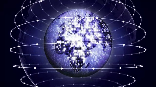 地球迪斯科球背景循环视频下载
