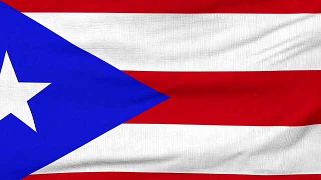 波多黎各国旗迎风飘扬视频素材