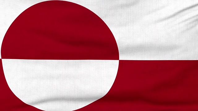 格陵兰国旗迎风飘扬视频素材