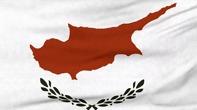 塞浦路斯国旗迎风飘扬视频素材