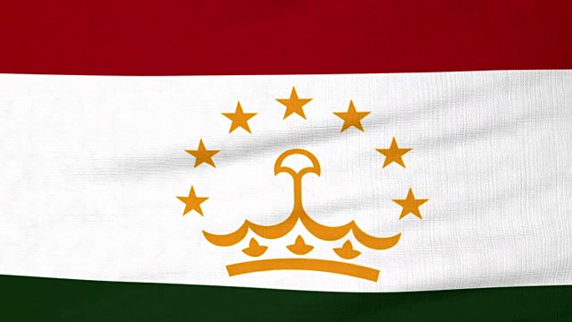 塔吉克斯坦国旗迎风飘扬视频下载