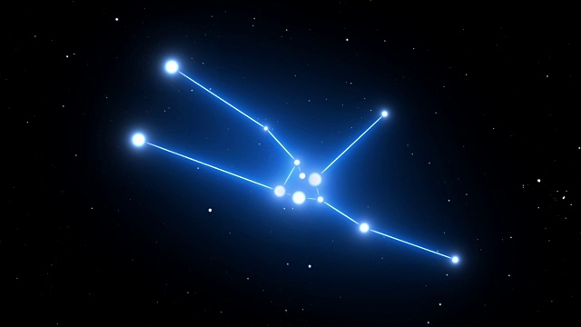 金牛星座在一个美丽的星空背景视频下载