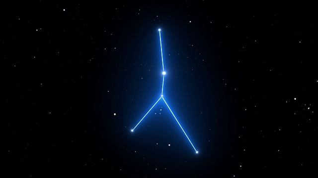 巨蟹座在美丽的星空背景下视频下载