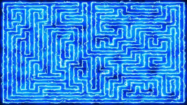 电子迷宫形成在一个黑色的背景视频下载