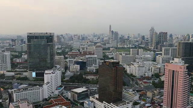 曼谷的城市景观。曼谷是泰国的首都，也是一个受欢迎的旅游目的地。视频素材