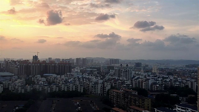 城市的天际线。间隔拍摄,中国南宁视频素材