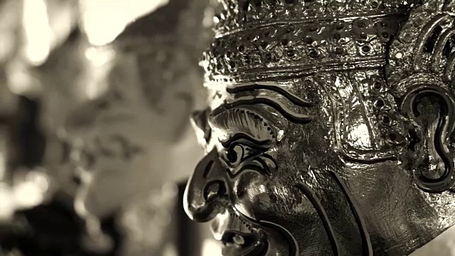 经典的泰国表演，孔铉。印度起源的宗教故事演变成美丽的东南亚文化艺术视频下载