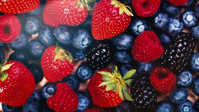 水果，草莓，覆盆子，蓝莓视频下载