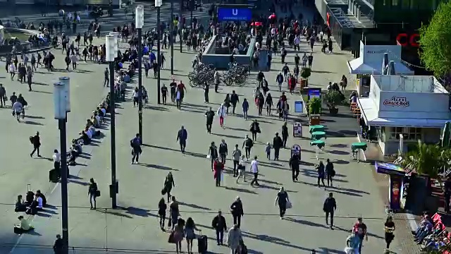 柏林亚历山大广场的延时视图。视频素材