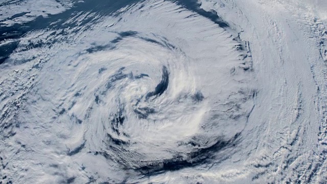 海上的颶風。,衛星視圖。視頻素材