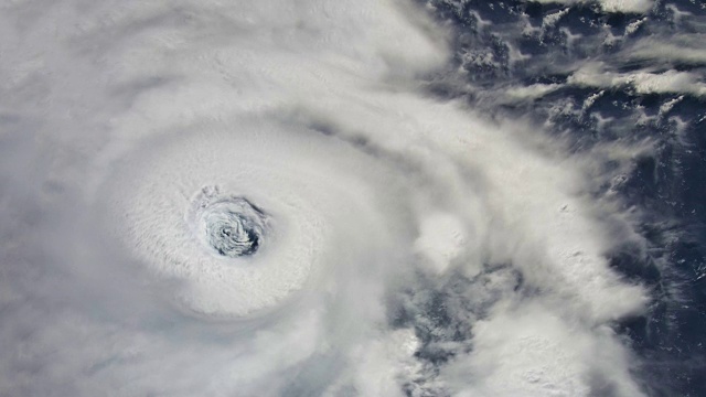 海上的颶風。,衛星視圖。視頻素材
