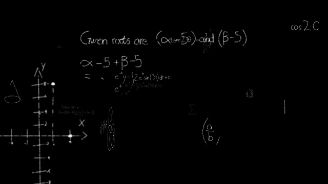 黑板上的数学公式视频下载