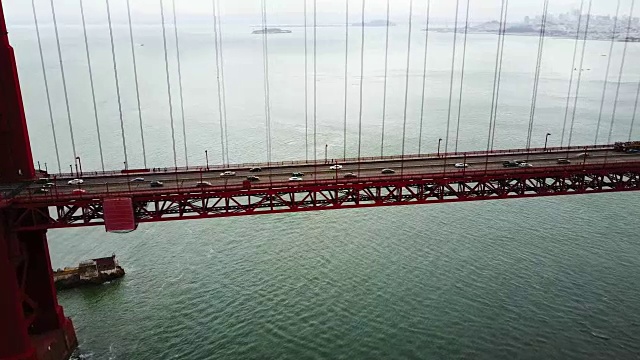 4K直升机拍摄的金门大桥视频素材