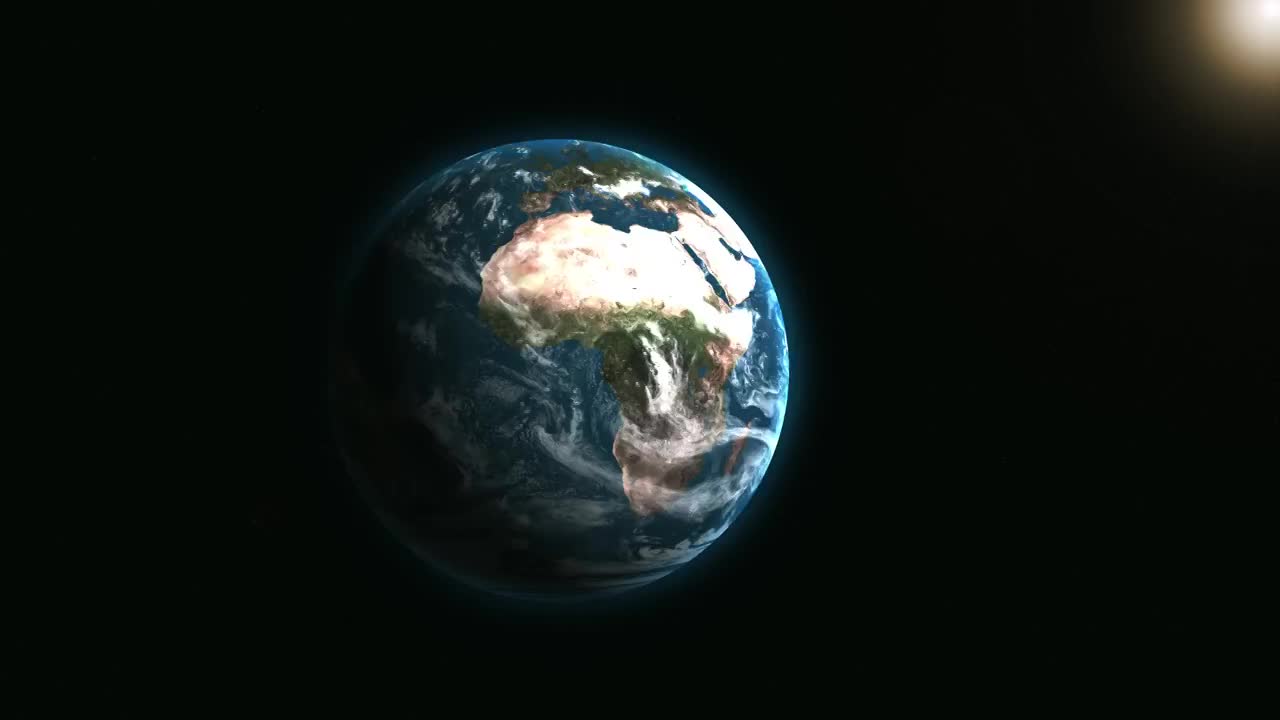 从太空看地球。3D动画，3D动画。视频下载