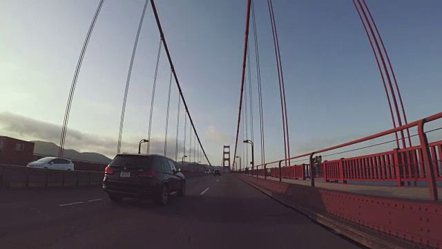 开车镜头:旧金山金门大桥上视频素材
