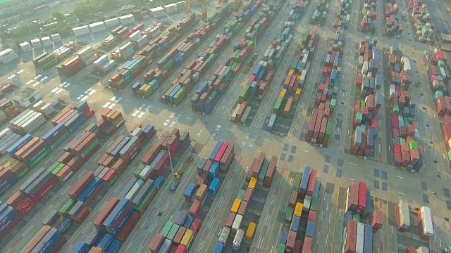 工业海港鸟瞰图视频素材