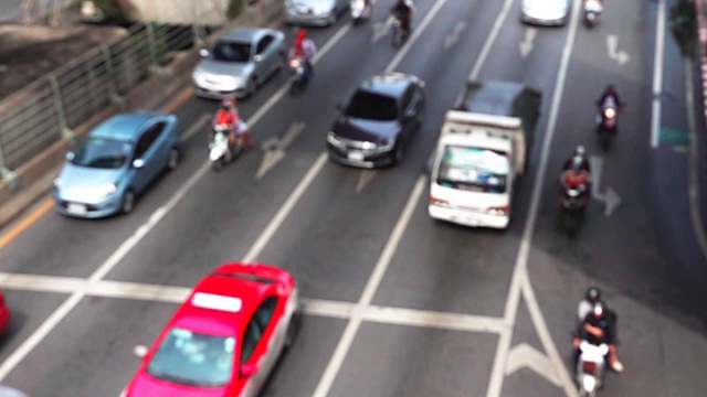 慢镜头HD:曼谷交通堵塞视频素材