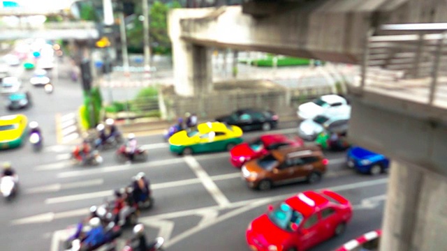 慢镜头HD:曼谷交通堵塞视频素材