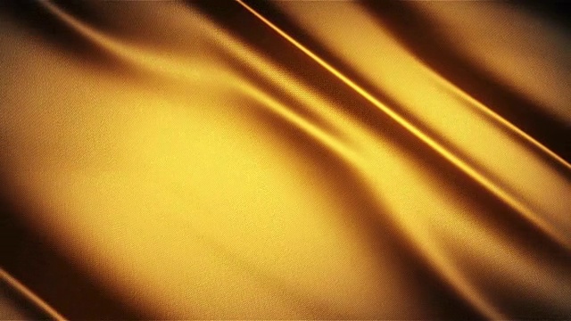 金色光滑的布料缎面逼真无缝环摆动动画视频下载