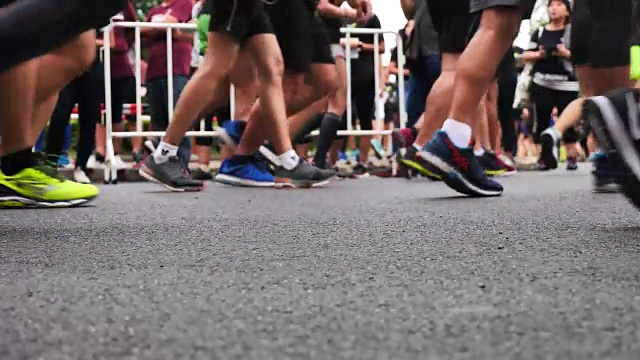 慢动作的马拉松运动员视频下载