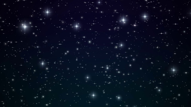 藍色夜空中的星星。循環動畫。閃光閃爍的美麗夜晚。視頻素材
