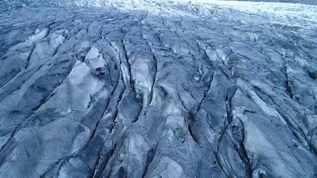 冰岛冰川鸟瞰图视频素材