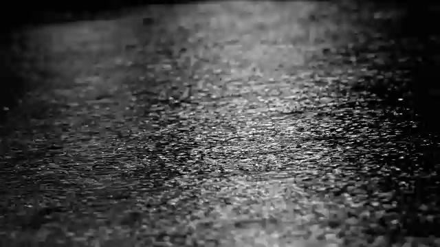 雨点在暴雨的夜晚，循环的背景，声音包括视频素材