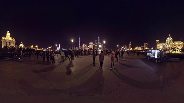 360 VR，外滩和浦东夜景视频下载