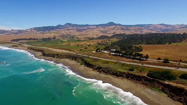 航空-太平洋海岸公路，加利福尼亚视频素材