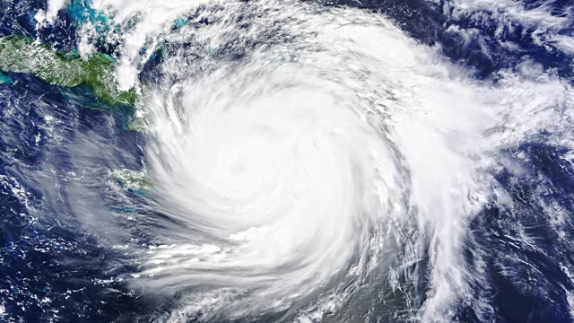 颶風風暴，龍卷風，衛星圖像。由NASA提供的圖像元素視頻素材