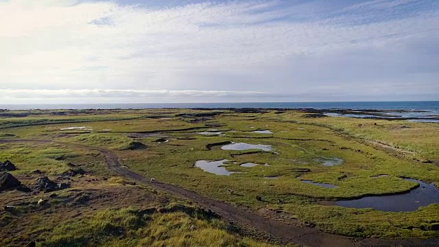 国家公园Snæfellsjökull(冰川覆盖的成层火山)景观视频素材