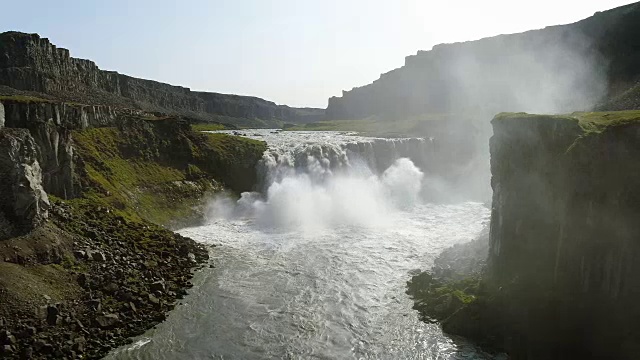 在Vatnajökull国家公园鸟瞰图哈弗拉格斯瀑布视频素材